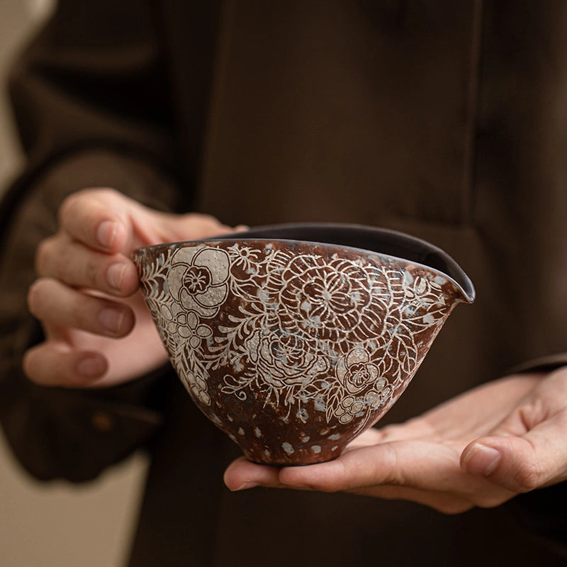 Fairness-Tasse | Silber-Vergoldet Wabi-Sabi Vintage (Gong Dao Bei)