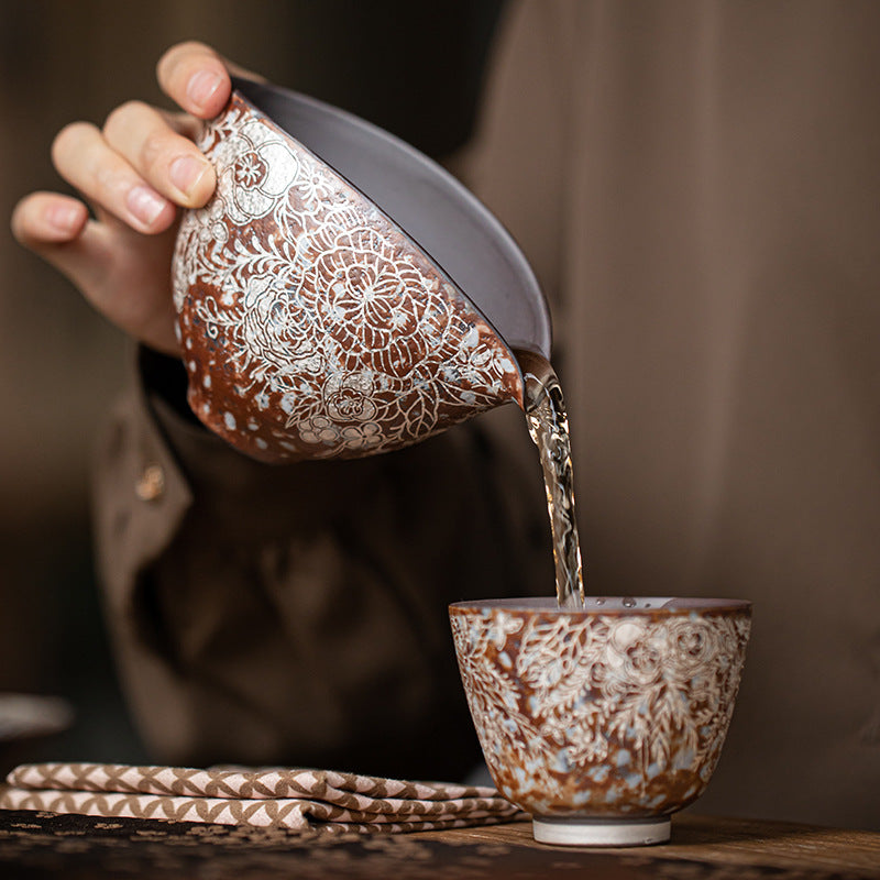 Fairness-Tasse | Silber-Vergoldet Wabi-Sabi Vintage (Gong Dao Bei)