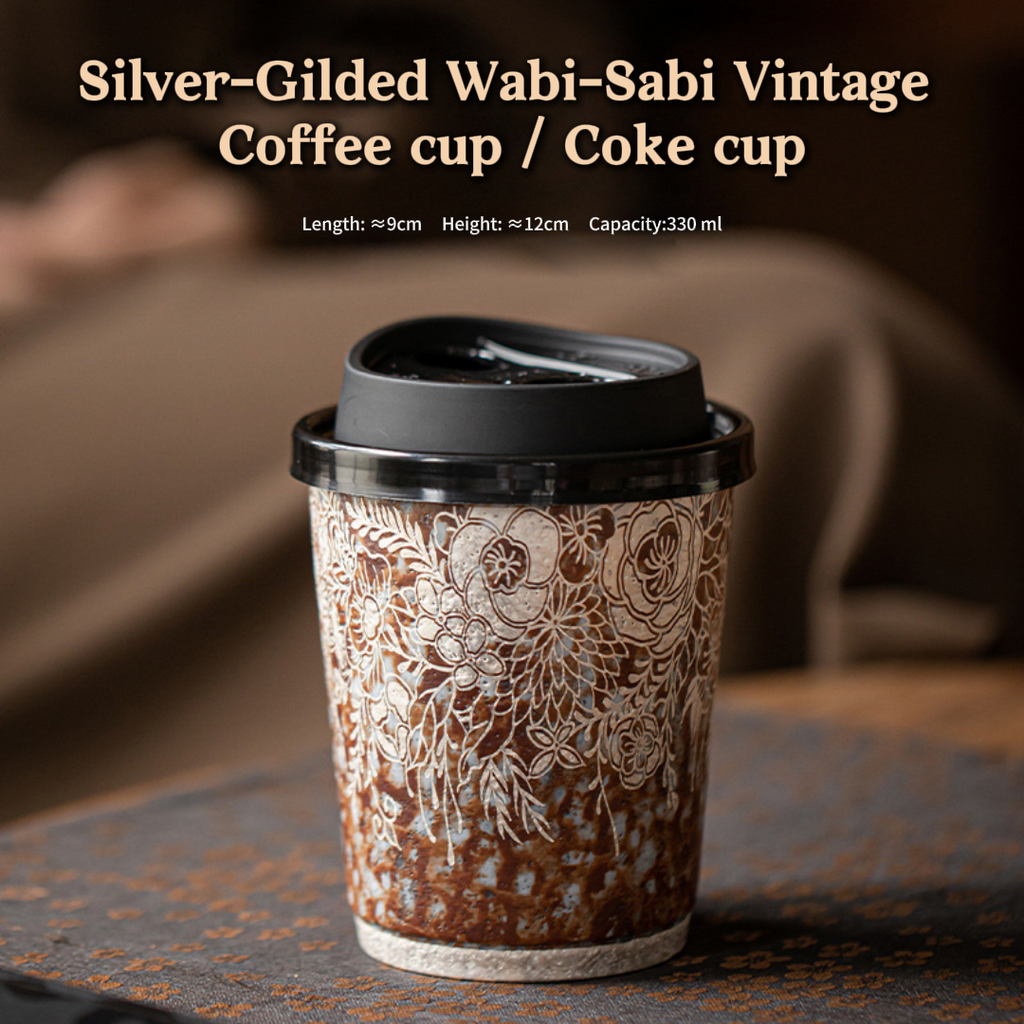Tasse à café / Tasse à Coca-Cola | Wabi-sabi vintage argenté