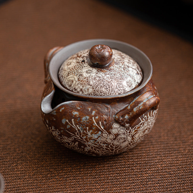 Gaiwan / Bol à couvercle | Vintage Wabi-Sabi Argenté