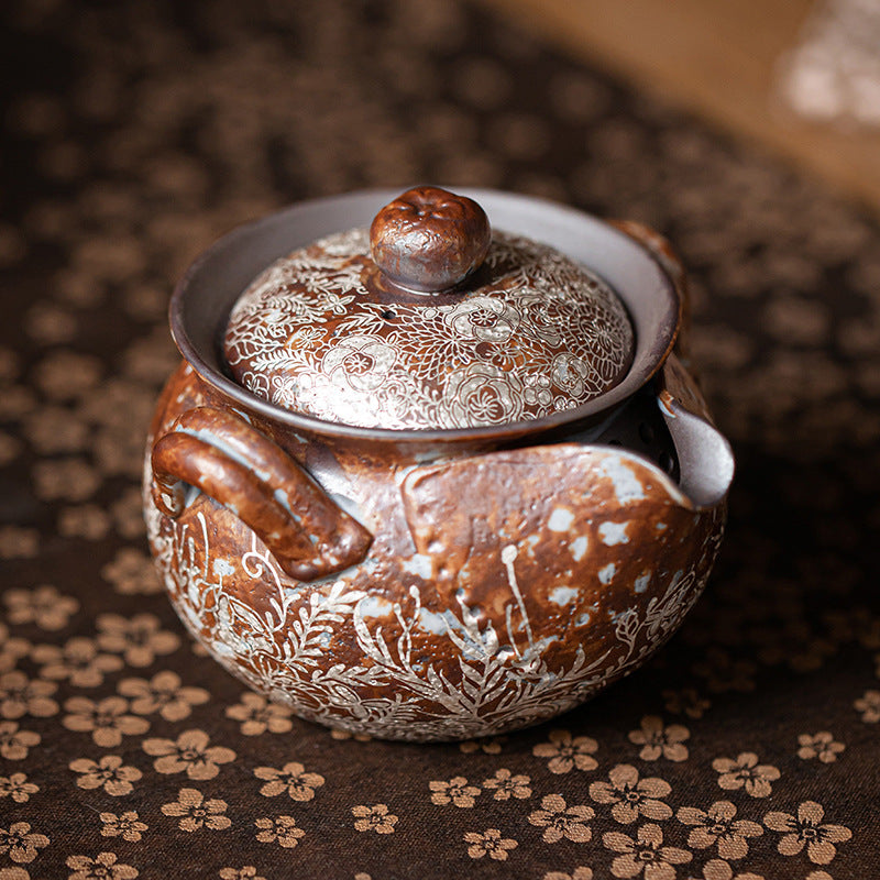 Gaiwan / Bol à couvercle | Vintage Wabi-Sabi Argenté