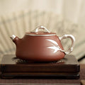 Silver-Gilded Zisha Bamboo Joint Teapot